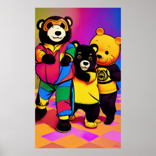 Póster Xi Jinping en el Fiesta infantil