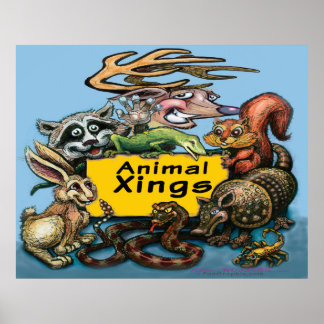 Póster Xings de animales