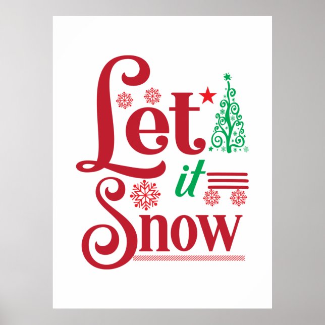 Póster Xmas Art Let Is Snow (Frente)