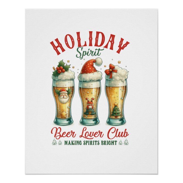 Póster Xmas Gift Beer Lover Club (Anverso)