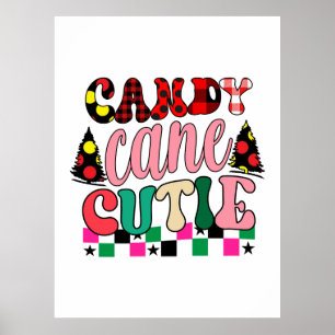 Póster Xmas Gift Candy Cane Cutie