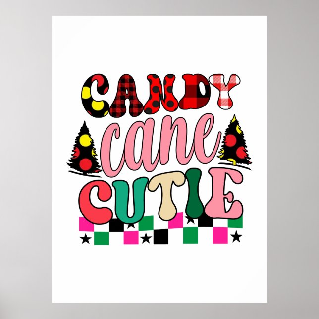 Póster Xmas Gift Candy Cane Cutie (Frente)