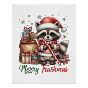 Póster Xmas Gift Merry Trashmas