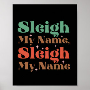 Póster Xmas Gift Sleigh My Name