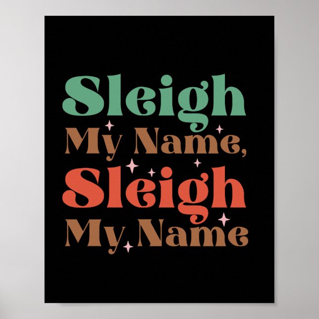 Póster Xmas Gift Sleigh My Name (Frente)