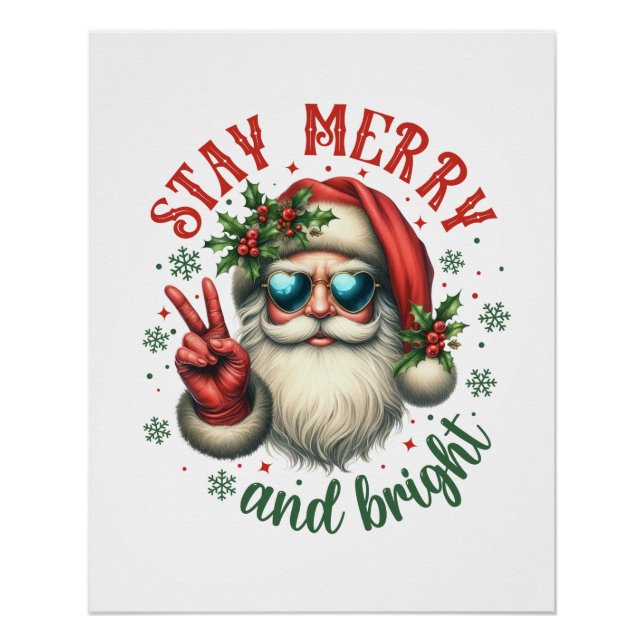 Póster Xmas Gift Stay Merry (Anverso)