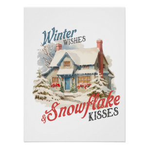 Póster Xmas Gift Winter Wiers Kisses