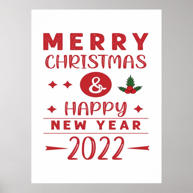 Póster Xmas Happy New Year 2022 (Frente)