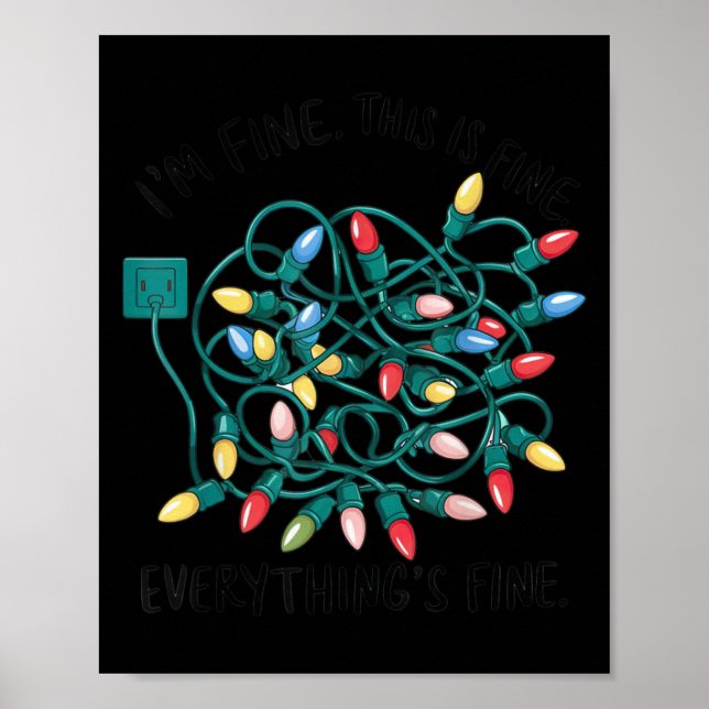 Póster Xmas I’m Fine Everything's Fine Tangled Christmas  (Frente)