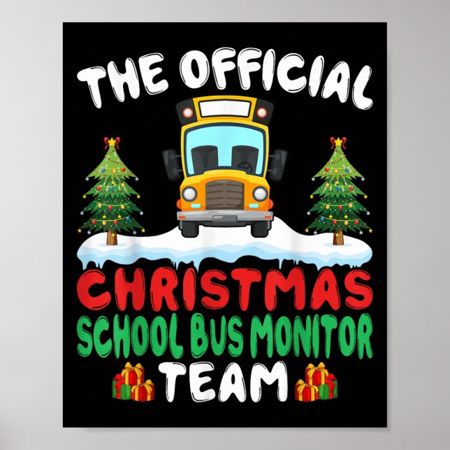 Póster Xmas School Bus Monitor Team - School Bus Monitor  (Frente)
