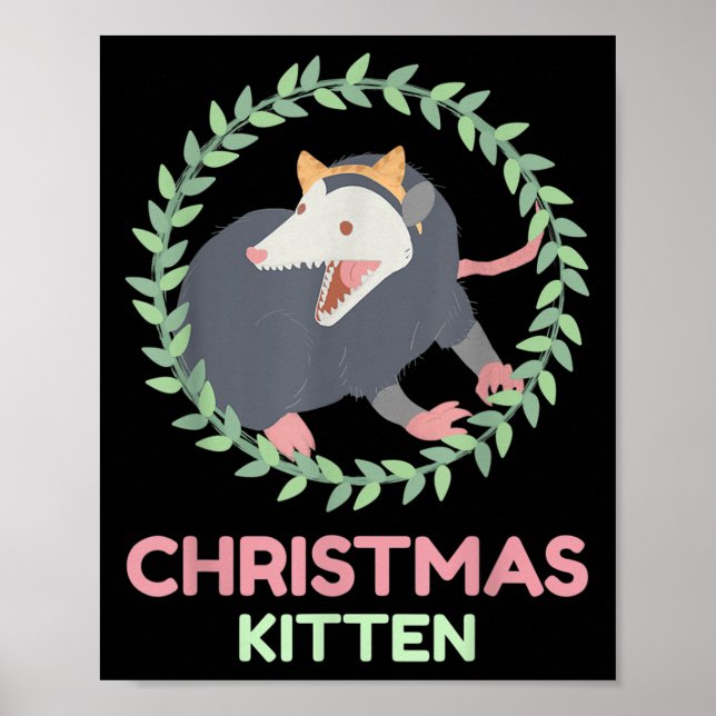 Póster Xmas Ssum Kitten - Creepy Cute Pastel Goth Christm (Frente)