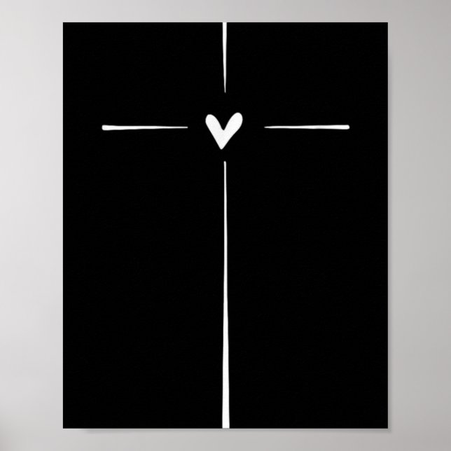 Póster Xmas Store Uni Modern Black Heart Religious  (Frente)
