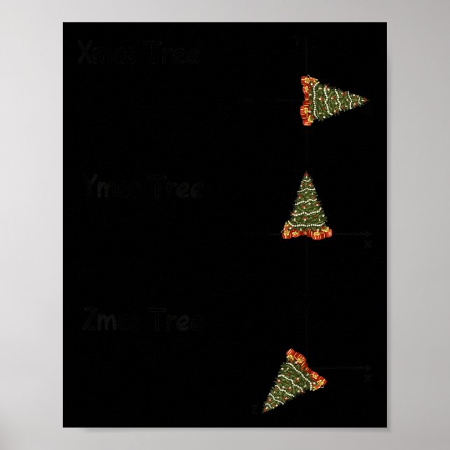 Póster Xmas Ymas Zmas Tree Math Nerd Christmas  (Frente)