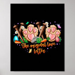 Póster Xoxo La Letra Orginal Love Letter Bunny Easter Day