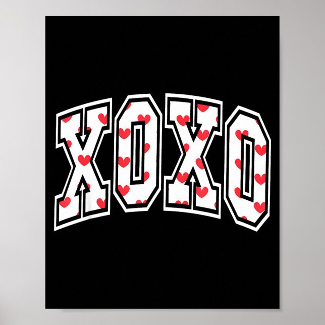 Póster Xoxo Valentine Heart Retro Valentine For Men Women (Frente)