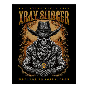 Póster XRay Slinger Skeleton Cowboy