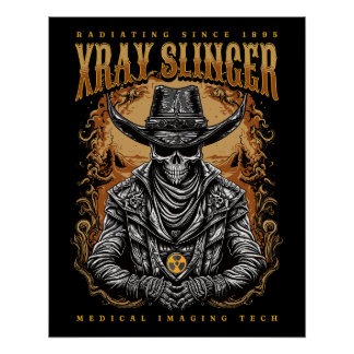 Póster XRay Slinger Skeleton Cowboy