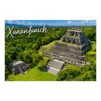 Póster Xunantunich sitio arqueológico maya de Belice