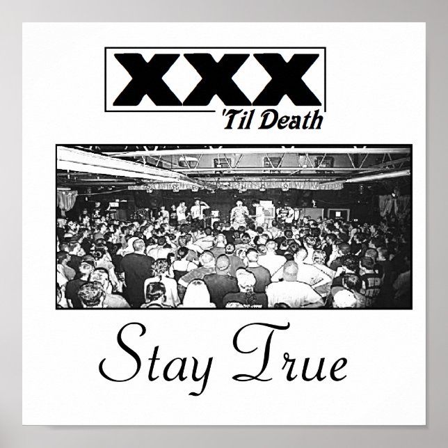 Póster XXX hasta la muerte, quédate verdadero Poster (Frente)