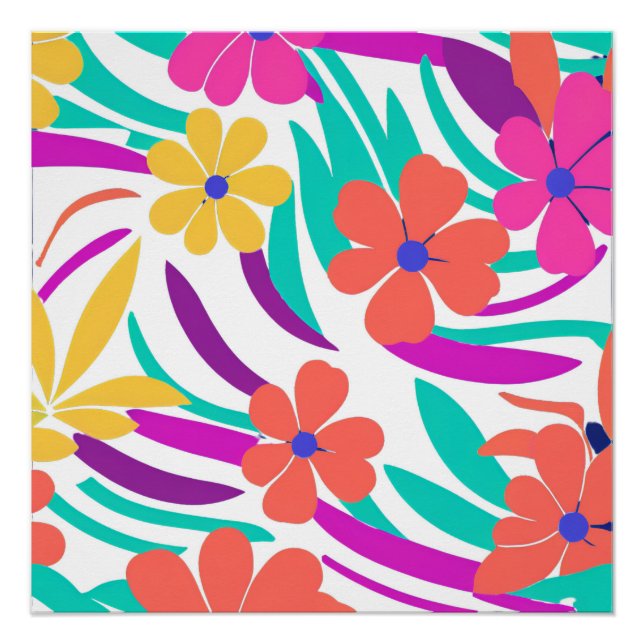 Póster Y2K Audaz Flor silvestre vibrante Nostalgant Sprin (Anverso)