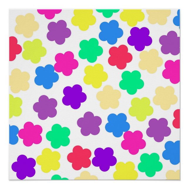 Póster Y2K negrita Flor salvaje Vibrante primavera arte (Anverso)