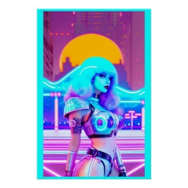 Póster Y2Kayla en sus blues de Cyberwave