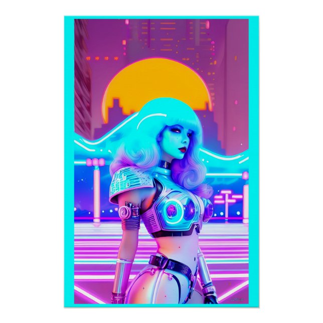 Póster Y2Kayla en sus blues de Cyberwave (Anverso)