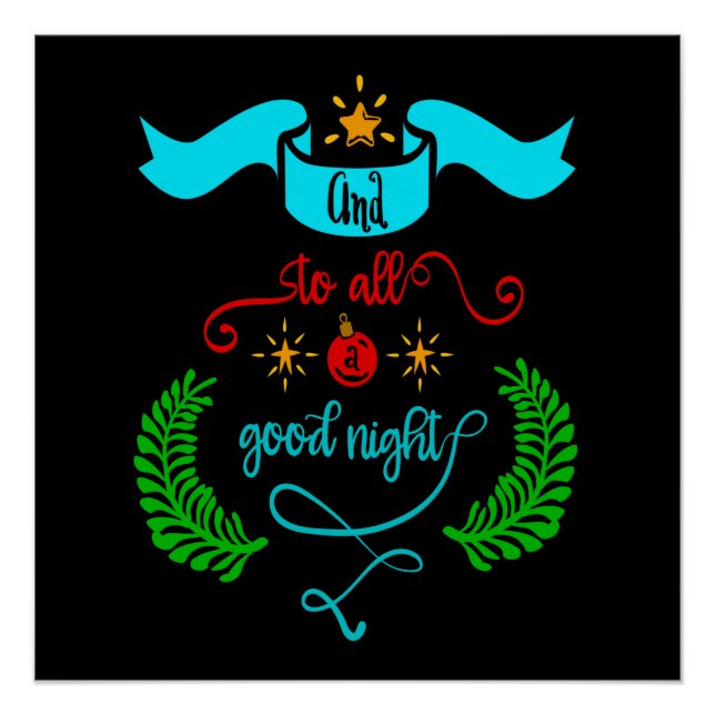 Póster Y A Todos Los Navidades De Buenas Noches, Tipograf (Anverso)