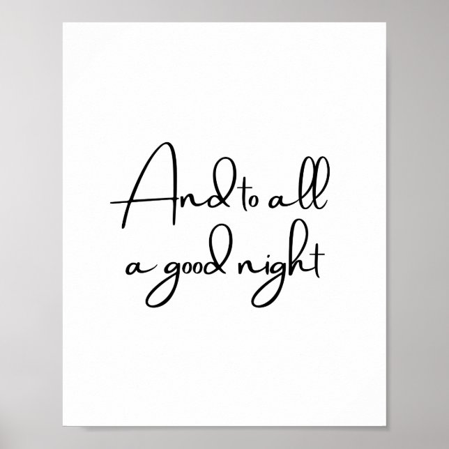 Póster Y a todos un buen Poster nocturno (Frente)