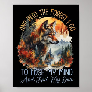 Póster Y al bosque me voy a perder la cabeza Camping W