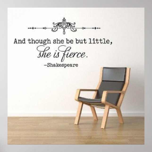 Póster "Y aunque sea pequeña, es feroz". (Frente)