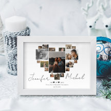 PÓSTER Y CARTEL DE COLAJE DE CORAZÓN DE ANIVERSARI