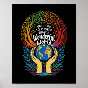 Póster Y Creo Que Es El Mundo Maravilloso De La Tierra.