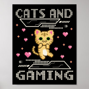 Póster Y Juegos para el jugador amante de los gatos Video