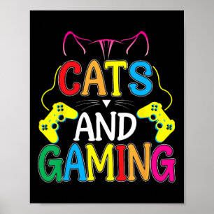 Póster Y Juegos para el jugador amante de los gatos Video