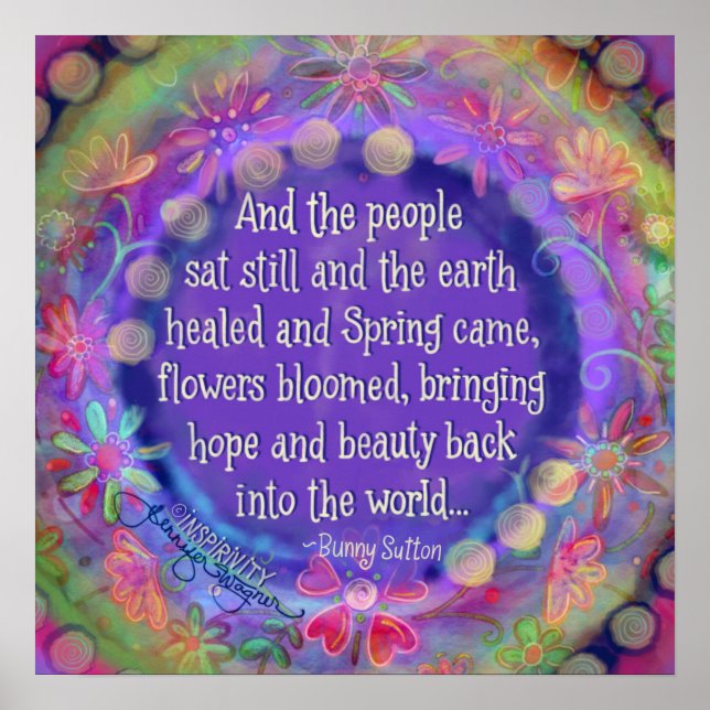 Póster "Y la gente aún se sienta" Inespiritualidad (Frente)