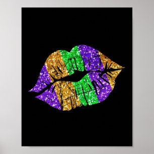 Póster Y Lip Funny Mardi Gras Fiesta Vintage