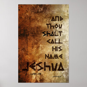Póster Y llamada… Jeshua (escritura de Shalt de mil: