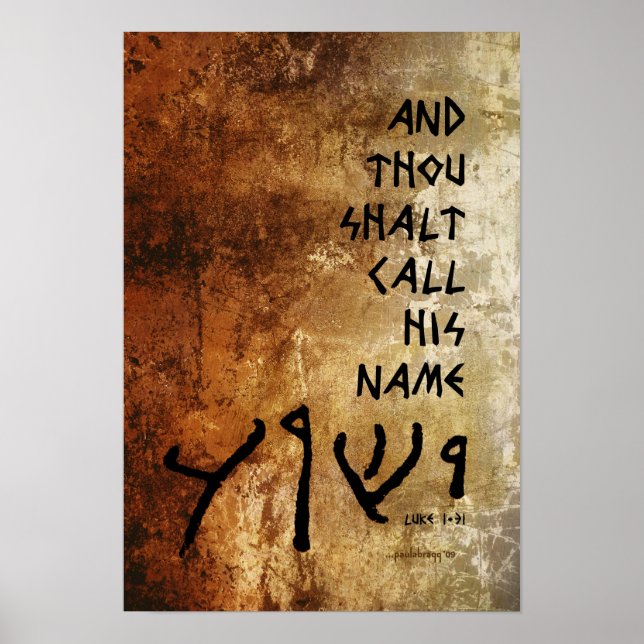 Póster Y Llamarás Su Nombre Yeshua (Frente)