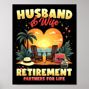 Póster Y Pareja Esposo Esposa Jubilación Compañeros Parej