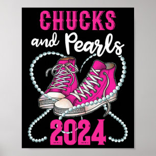 Póster Y Perlas estoy con su presidente de Kamala 2024