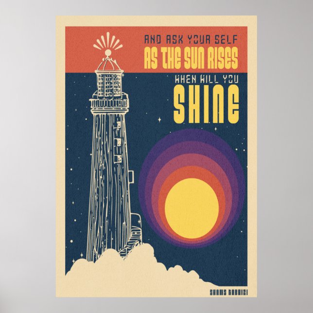 Póster y pregúntate a ti mismo mientras sale el sol (Frente)