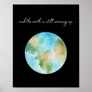 Póster Y se está calentando Calentamiento global Ambienta