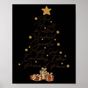 Póster Y Se Llamará Jesús Árbol De Navidad Christi