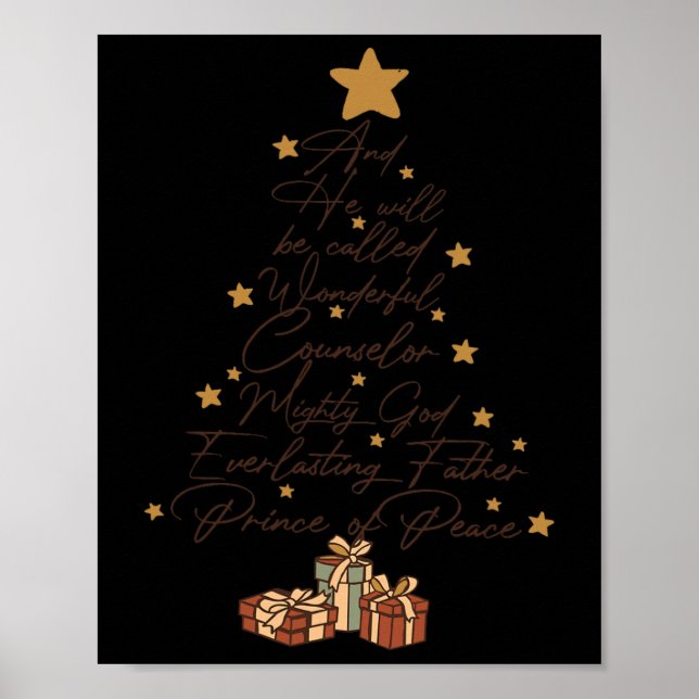 Póster Y Se Llamará Jesús Árbol De Navidad Christi (Frente)