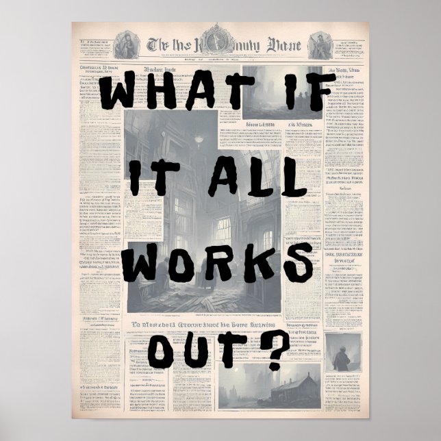 Póster Y Si Todo Funciona, Estilo Periódico Retro (Frente)