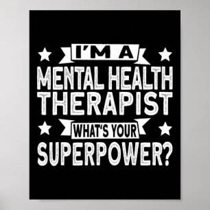 Póster Y terapeuta de salud mental