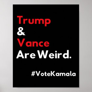 Póster Y Vance Son Votos Extraños Kamala Harris 2024 Elec