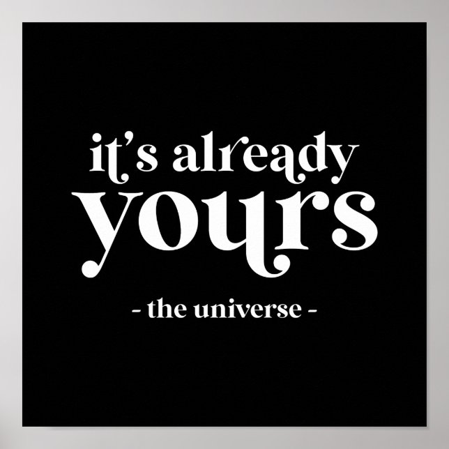 Póster Ya es tuyo - el universo (Frente)