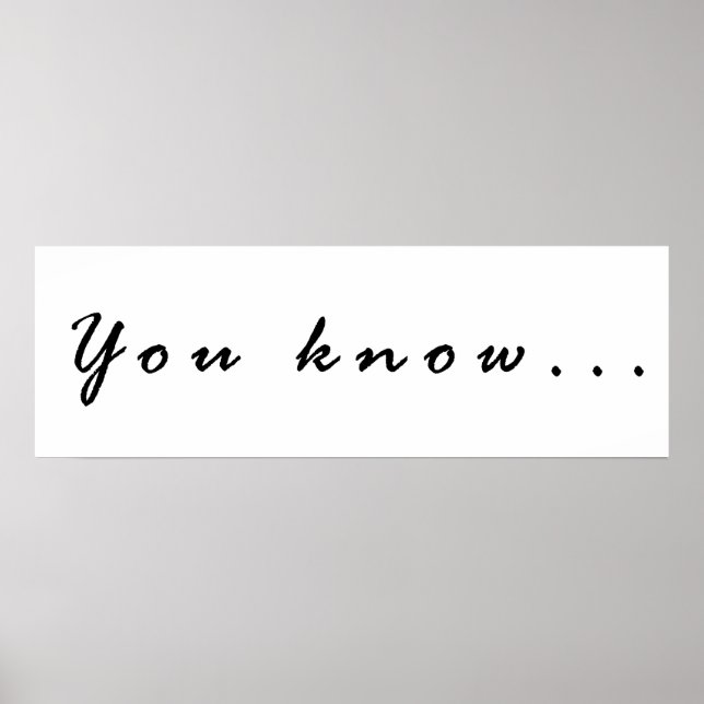 Póster Ya sabes... (Frente)